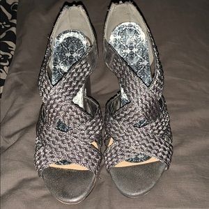 Rope Embossed Wedge Sandals